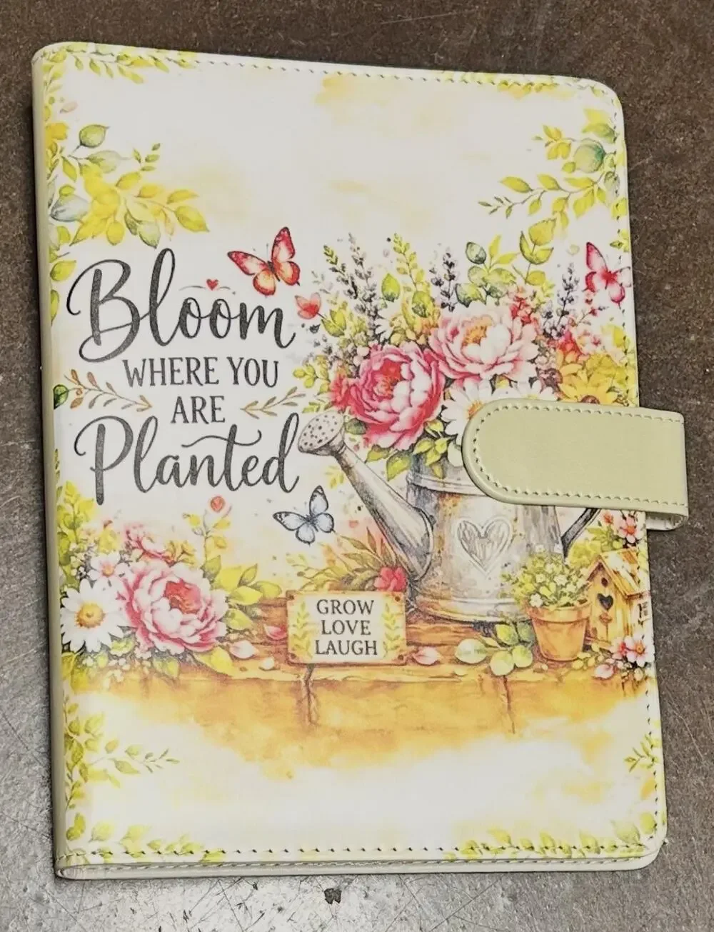 Bloom Where you are Planted A5 Binder w/ paper